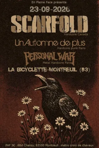 Poster for Scarfold + Personal War + Un Automne De Plus