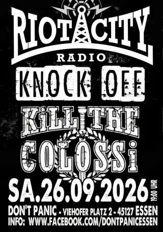 Poster for Riot City Radio + Kill The Colossi + Knock Off