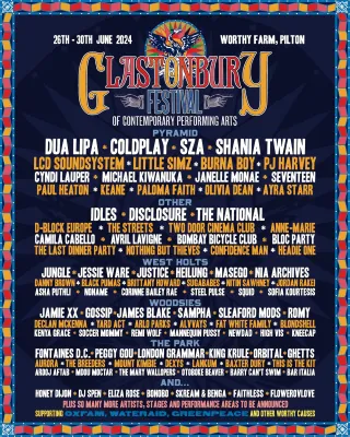 Poster for Glastonbury Festival 2024