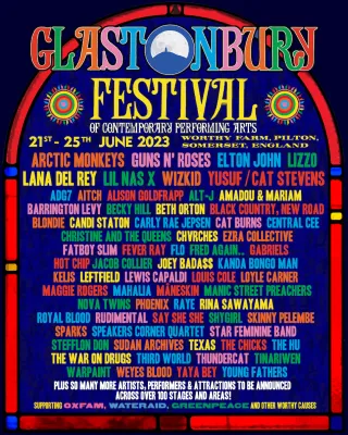 Poster for Glastonbury Festival 2023