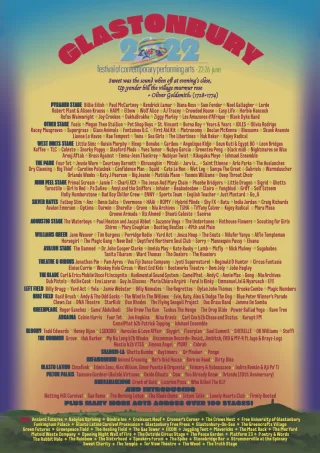 Poster for Glastonbury Festival 2022