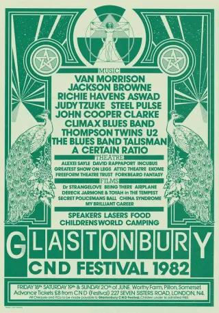 Poster for Glastonbury Festival 1982