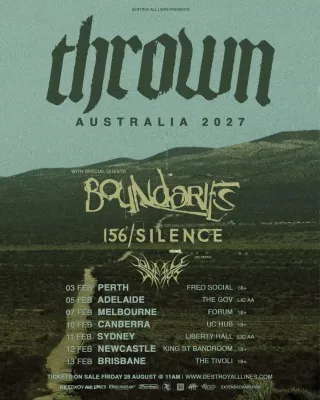 Poster for Thrown - Australia Tour 2027