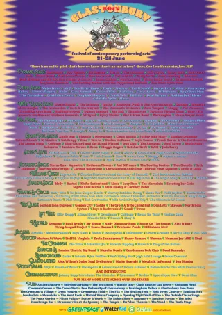 Poster for Glastonbury Festival 2017