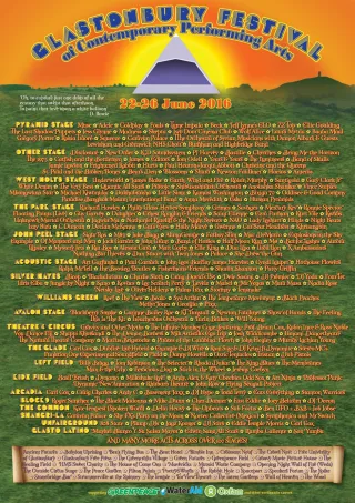 Poster for Glastonbury Festival 2016