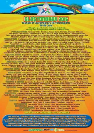 Poster for Glastonbury Festival 2015