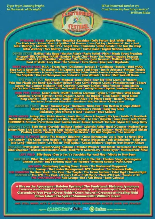 Poster for Glastonbury Festival 2014