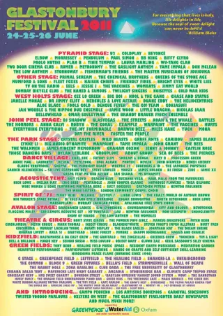 Poster for Glastonbury Festival 2011