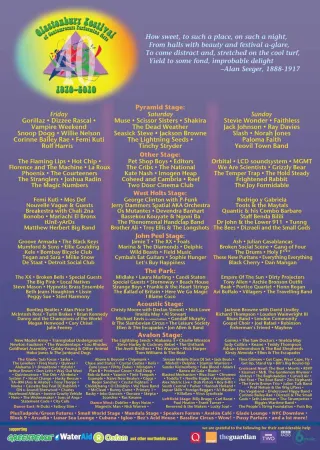 Poster for Glastonbury Festival 2010