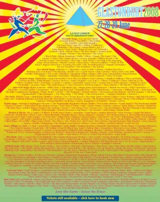Poster for Glastonbury Festival 2007