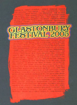 Poster for Glastonbury Festival 2005