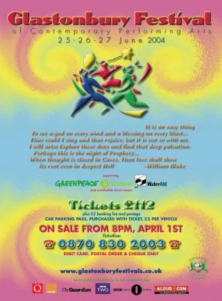 Poster for Glastonbury Festival 2004