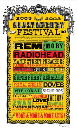 Poster for Glastonbury Festival 2003