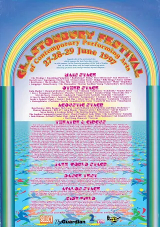 Poster for Glastonbury Festival 1997