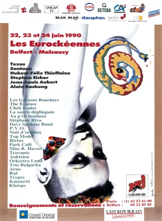 Poster for Les Eurockéennes de Belfort 1990