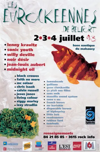 Poster for Les Eurockéennes de Belfort 1993