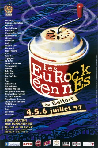 Poster for Les Eurockéennes de Belfort 1997