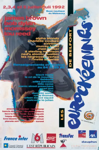 Poster for Les Eurockéennes de Belfort 1992