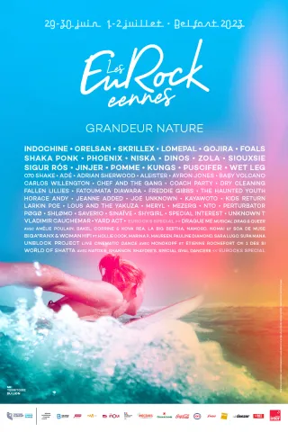Poster for Les Eurockéennes de Belfort 2023