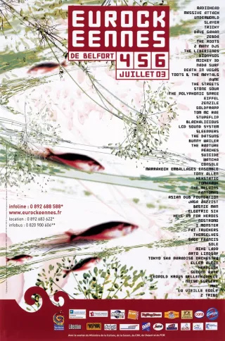 Poster for Les Eurockéennes de Belfort 2003