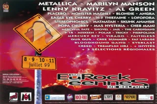 Poster for Les Eurockéennes de Belfort 1999