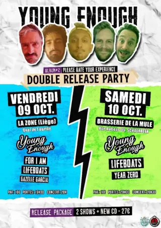 Poster for Young Enough - Bxl release party