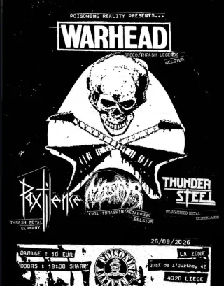 Poster for Malefyr + Paxtilence + Thundersteel + Warhead
