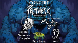Poster for Pelmwork + Mavo + Mindgrief